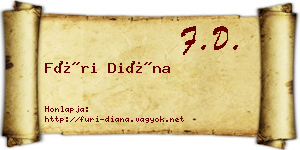Füri Diána névjegykártya